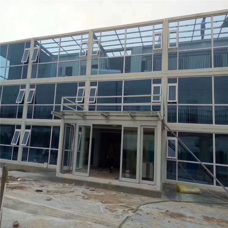 Oficina portátil fácil de instalar y plegable para uso temporal en áreas de construcción