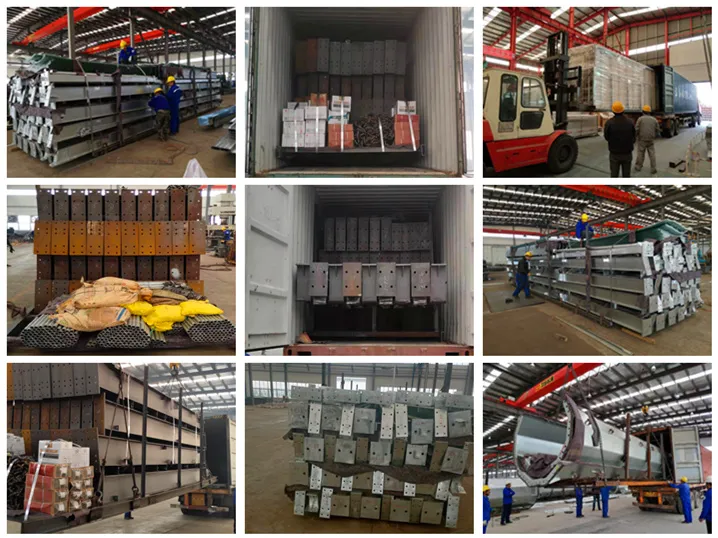 Embalaje de estructura de acero
