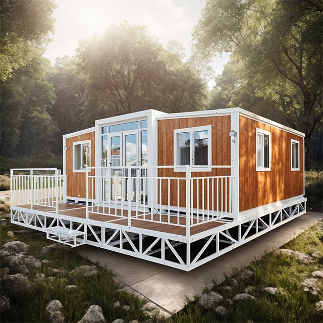 Casa Contemporánea 20FT/40FT Expandible para Vivienda Móvil Uso Hotelero Acero