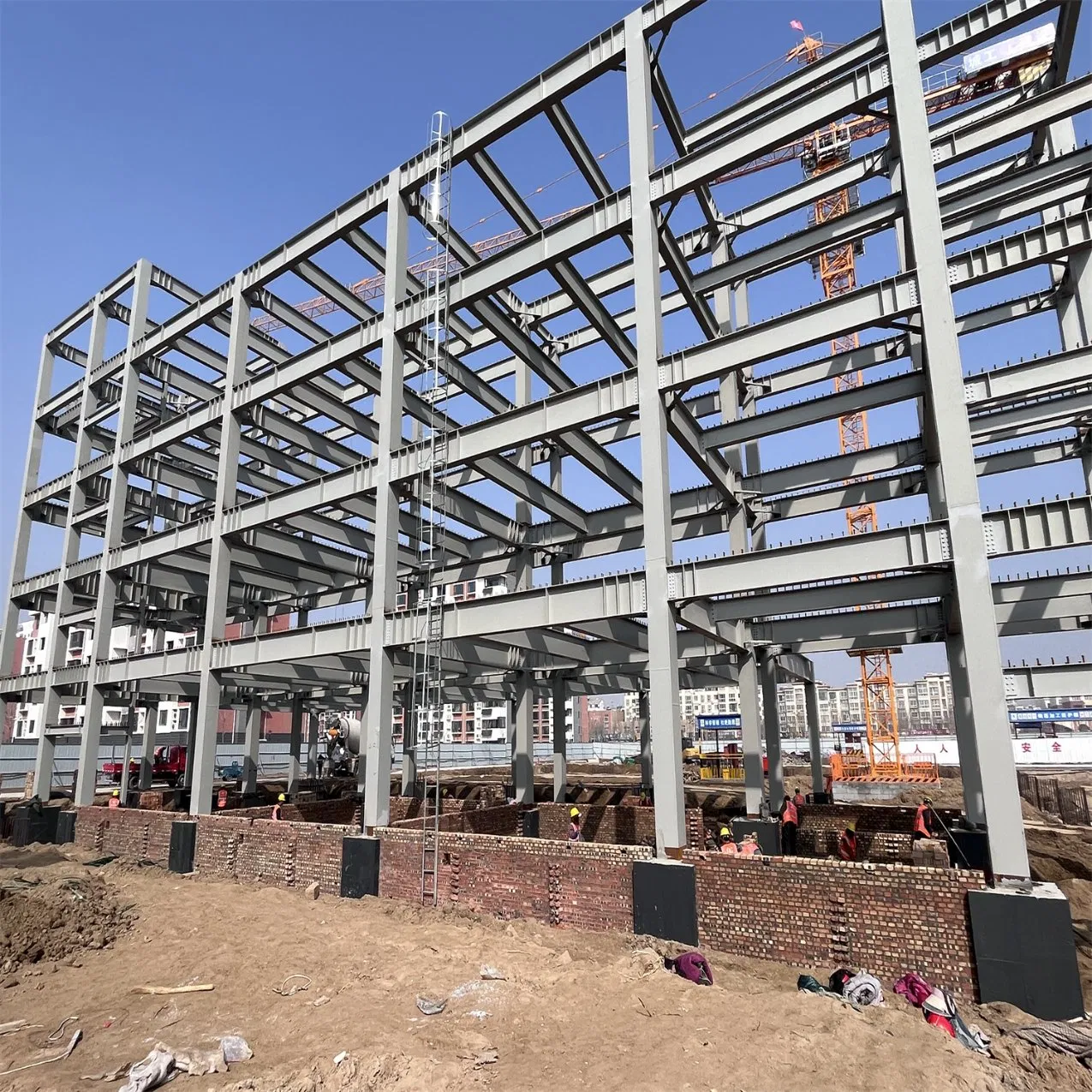 Estructura industrial de acero personalizada para taller de metal galvanizado prefabricado