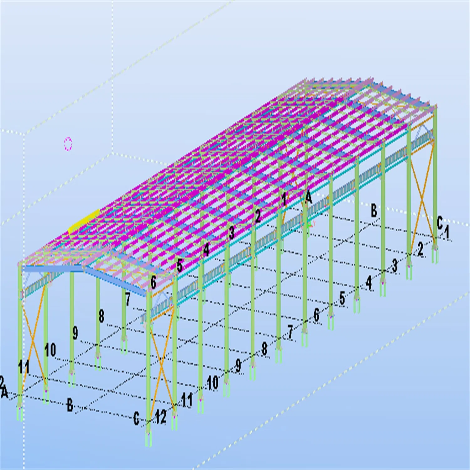 Estructura industrial de acero personalizada para taller de metal galvanizado prefabricado