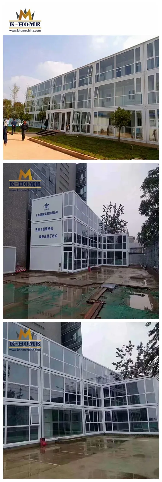 Oficina modular portátil de construcción personalizada de varios pisos desmontable
