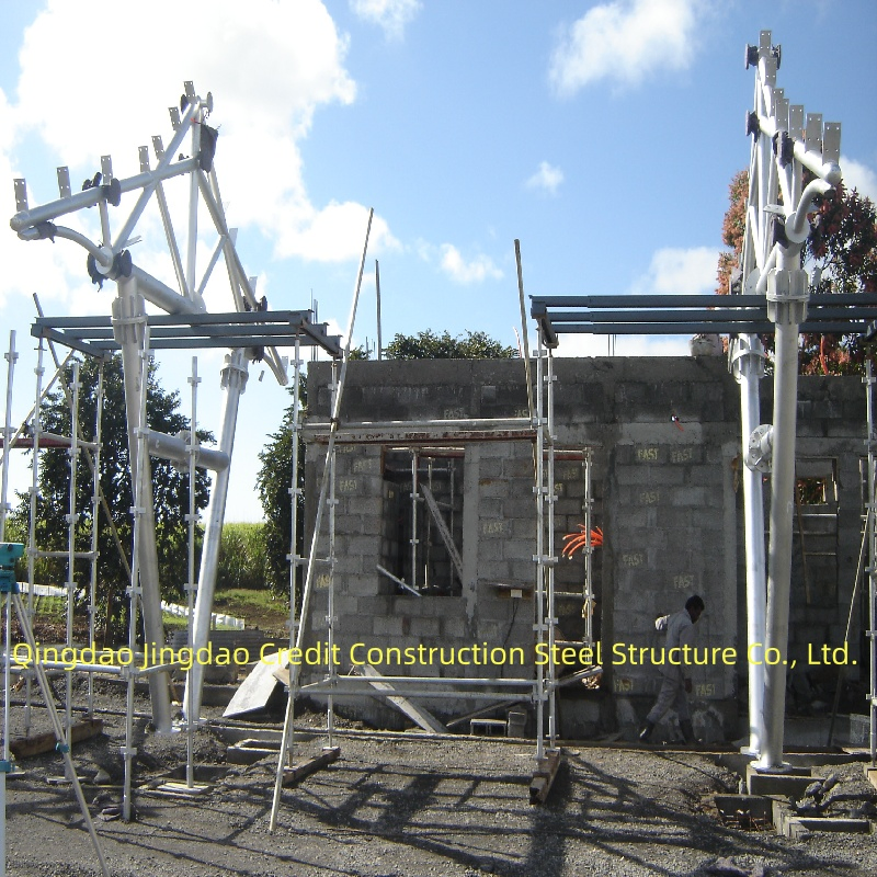 Estructura de acero ligero galvanizado material arquitectónico soporte metálico