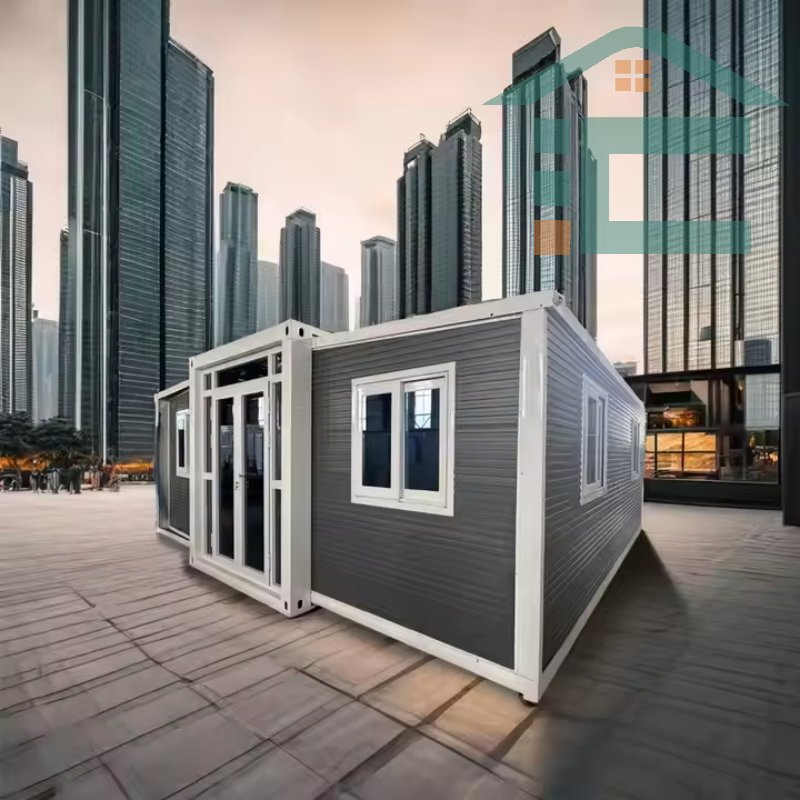 Casa de contenedor de acero prefabricada modular de alta calidad, oficina plegable