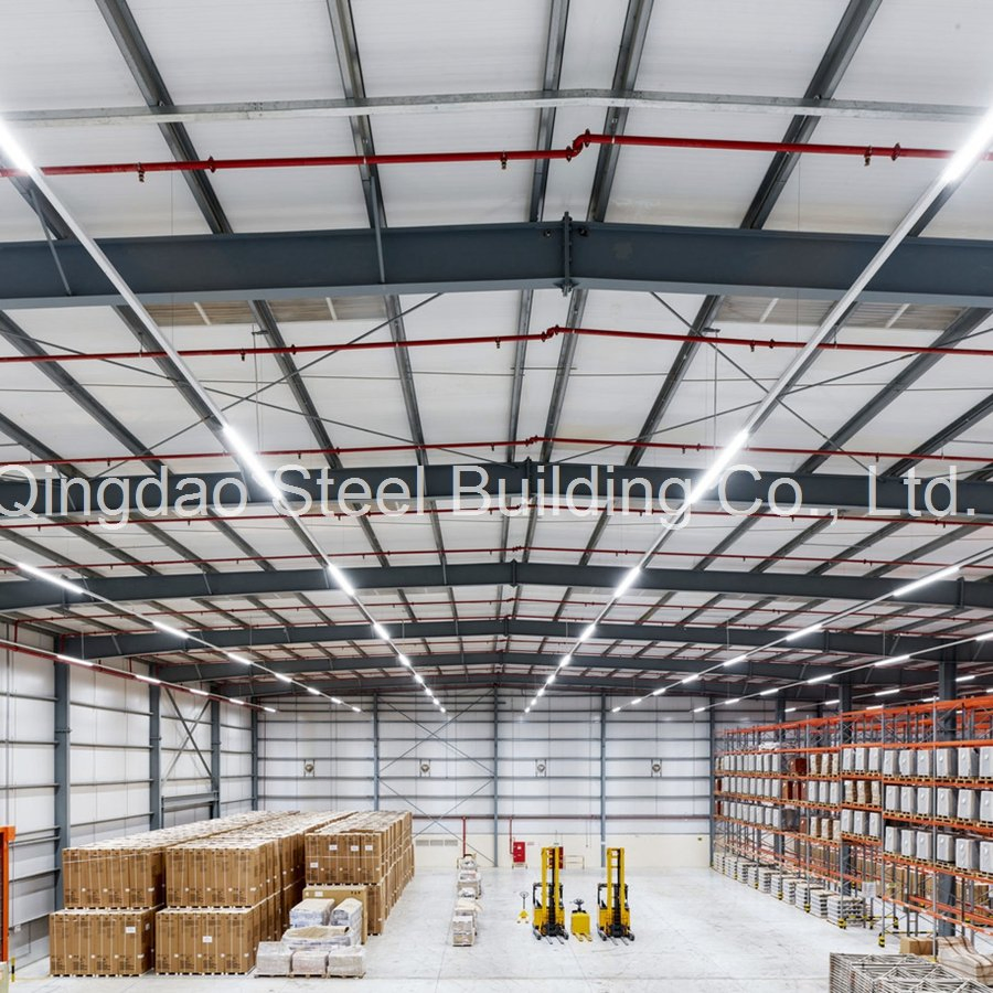 Edificio de taller de estructura de acero prefabricada personalizada, almacén de estructura de acero industrial