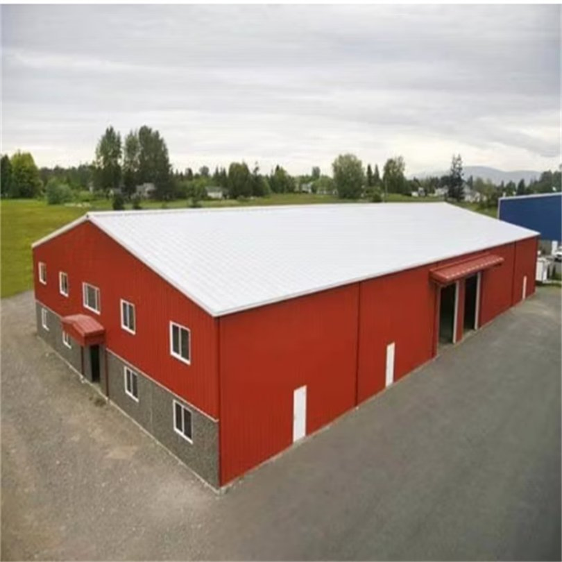 Diseño CAD gratuito de gran span para la construcción de edificios industriales prefabricados de acero galvanizado en caliente, plantas metálicas, estructura de taller de acero ligero con marco portal