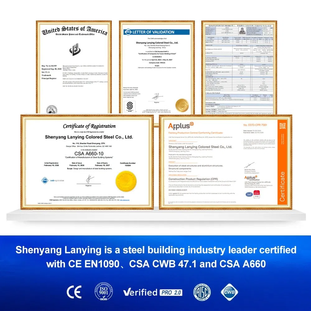 Certificado CE Estructura de Acero Prefabricada Almacén Taller de Almacenamiento Frío Diseño de Edificio Industrial