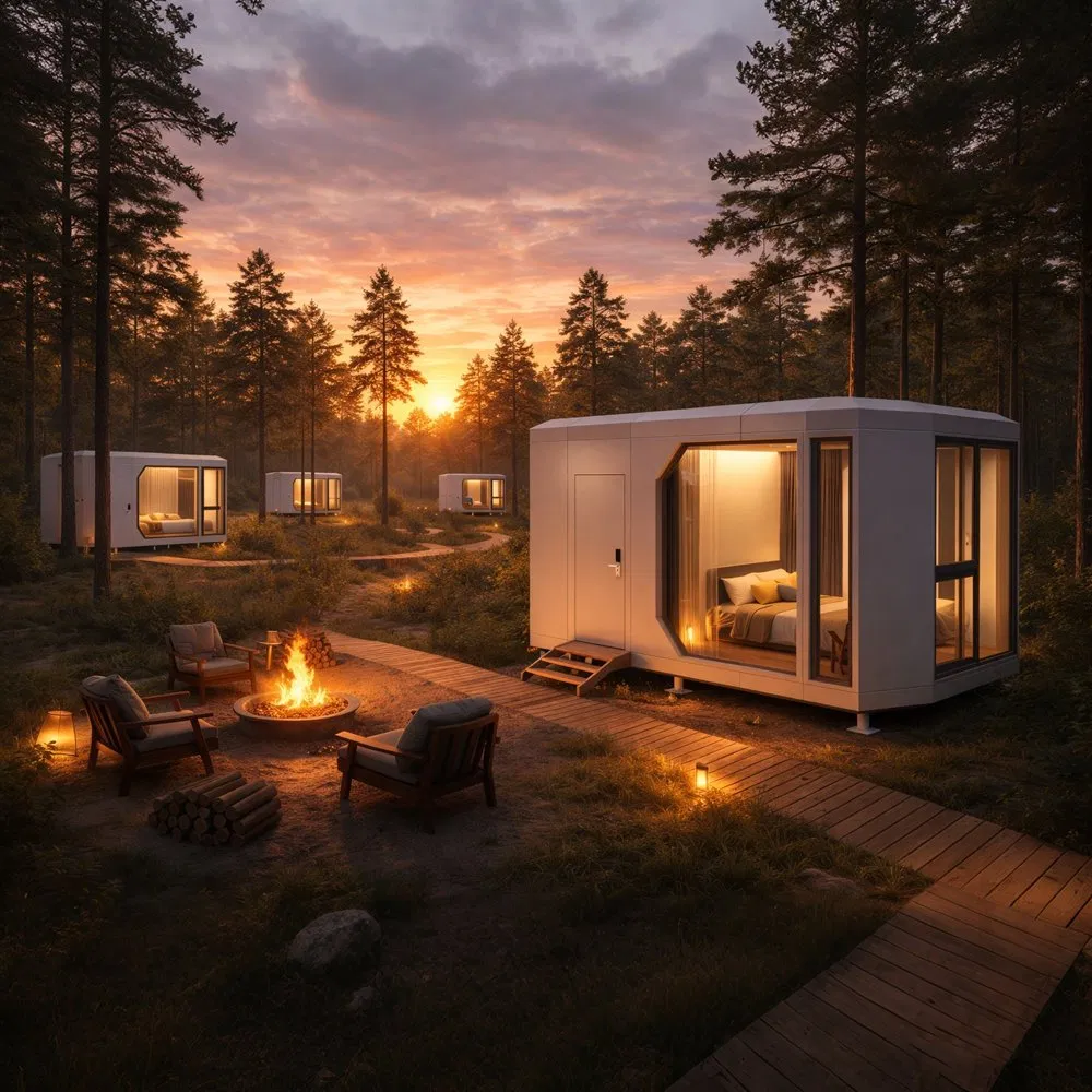 Unidad de Alojamiento Modular Inteligente en Hotel Cápsula para Proyecto de Inversión en Resort Turístico y Glamping