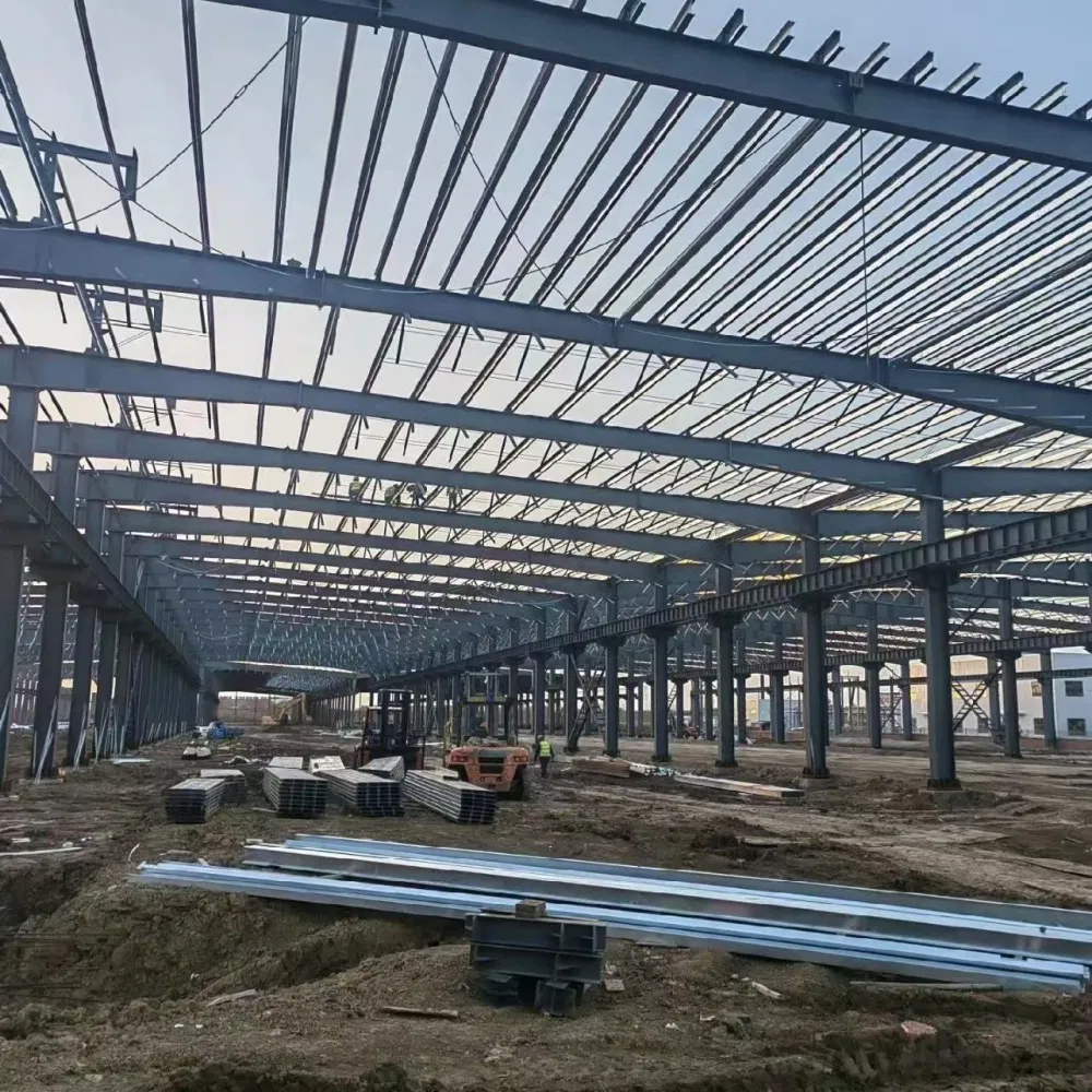 Edificio industrial de almacén y taller de estructura de acero prefabricada certificada CE