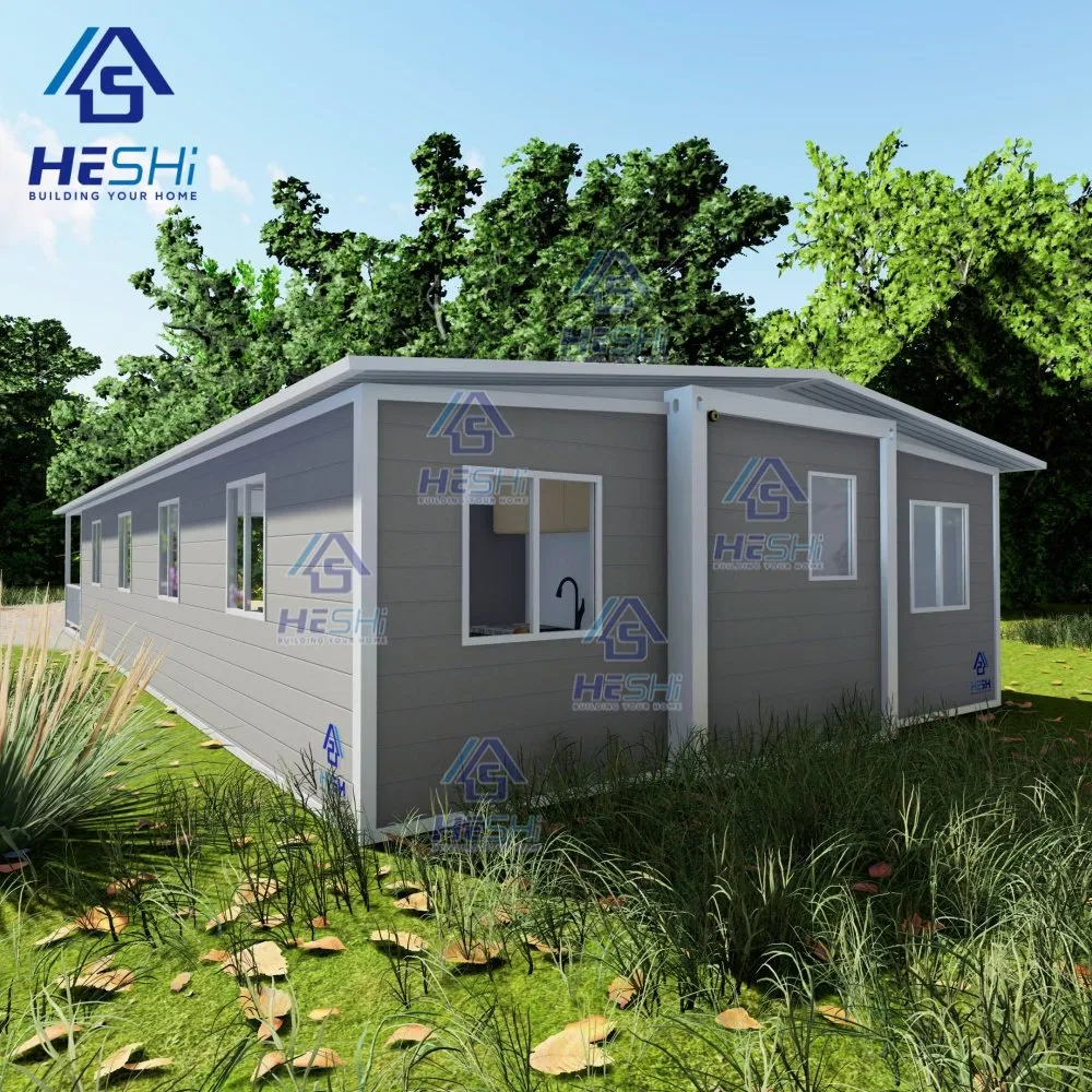 Casa Expandible Prefabricada de Contenedor 20FT 40FT 2 4 5 Dormitorio Prefab Exterior Plegable Casa Portátil
