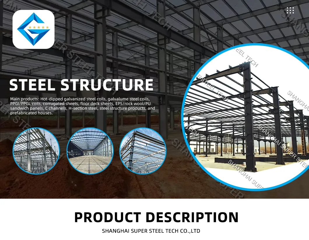 Estructura de marco de acero ligero personalizado para soluciones de construcción eficientes