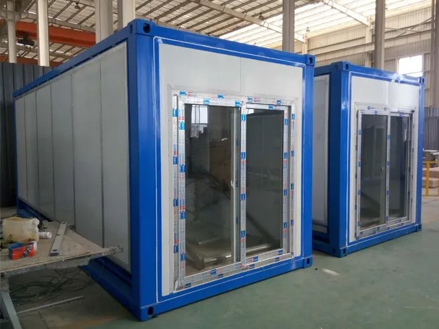 Oficina portátil fácil de instalar y plegable para uso temporal en áreas de construcción