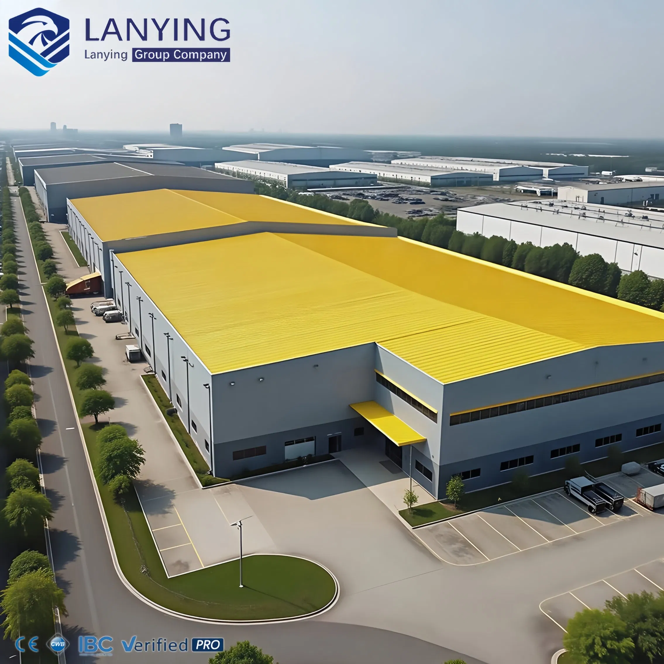 Certificado CE Estructura de Acero Prefabricada Almacén Taller de Almacenamiento Frío Diseño de Edificio Industrial