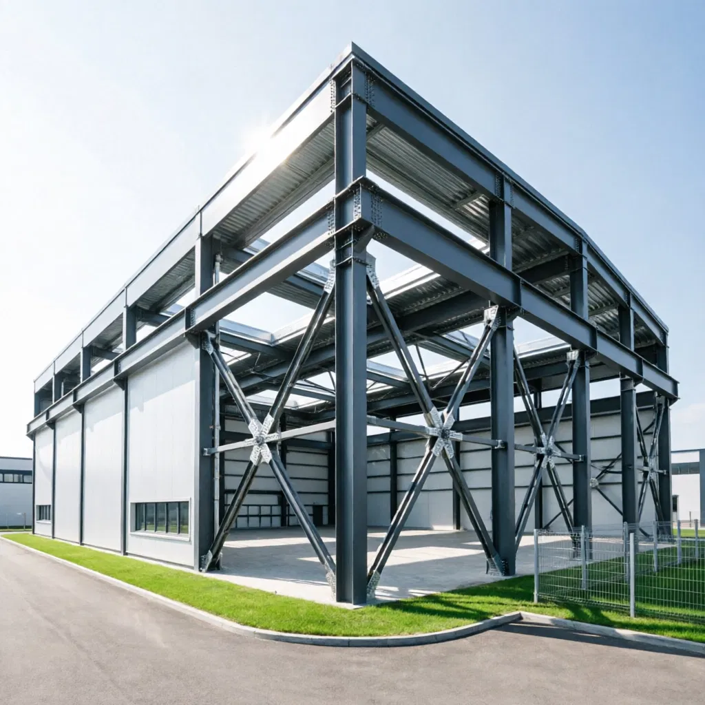 Edificio de estructura de acero pesado certificado CE, taller y almacén industrial prefabricado de la UE