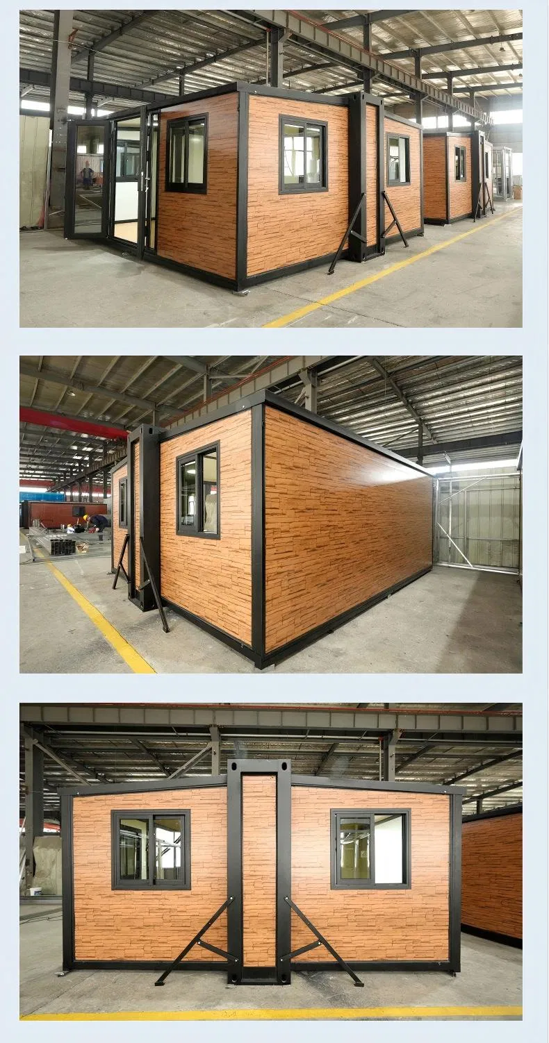 Casa contenedor portátil de lujo, rendimiento, expandible y plegable de acero