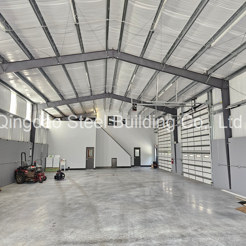 Edificio de taller de estructura de acero prefabricada personalizada, almacén de estructura de acero industrial