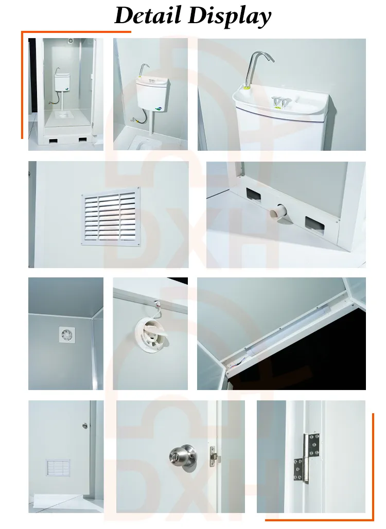 Unidad de baño prefabricada portátil moderna para eventos al aire libre