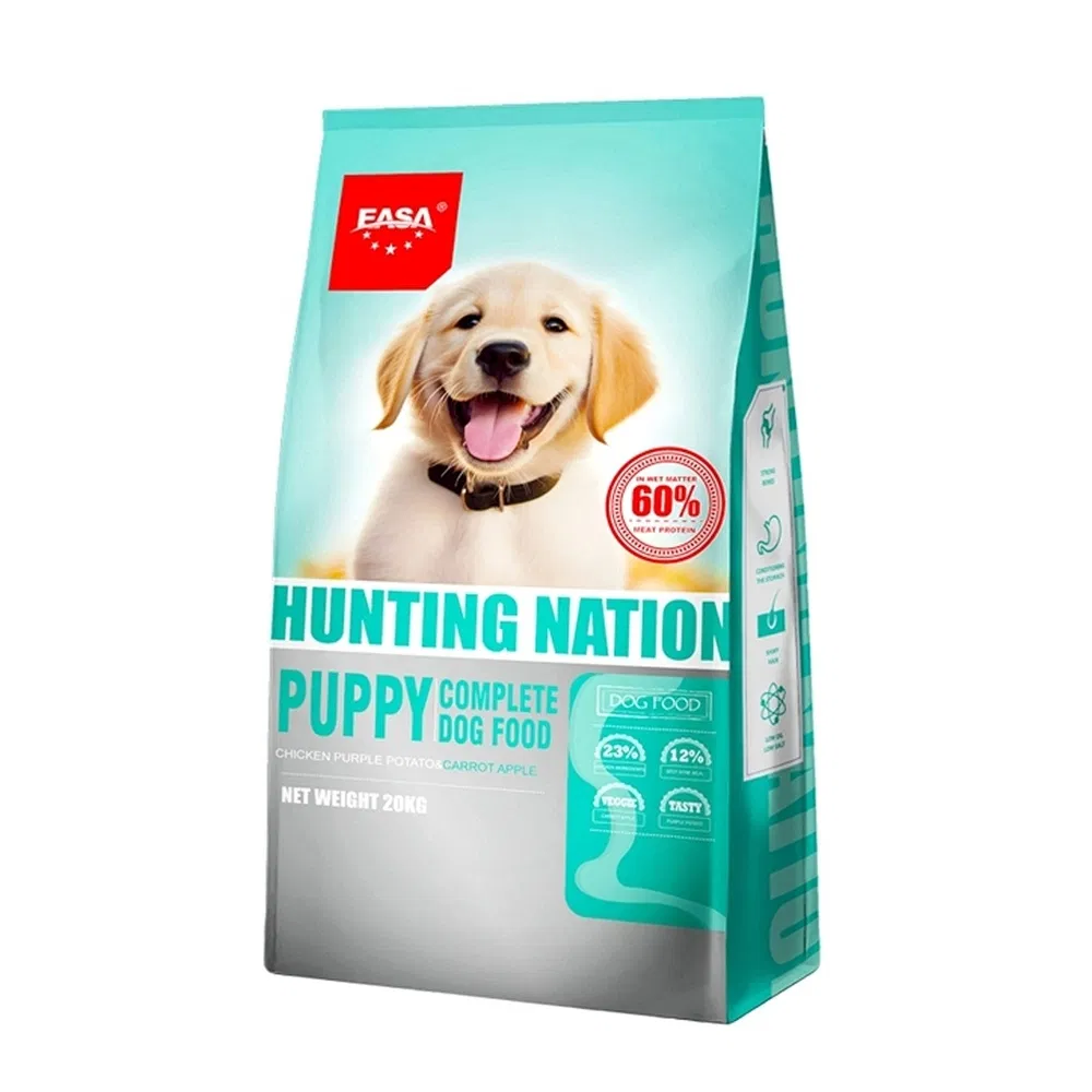 Alimento para cachorros de alta proteína premium 20kg receta completa y equilibrada de pollo, alimento seco para perros, etiqueta privada OEM, croquetas personalizadas
