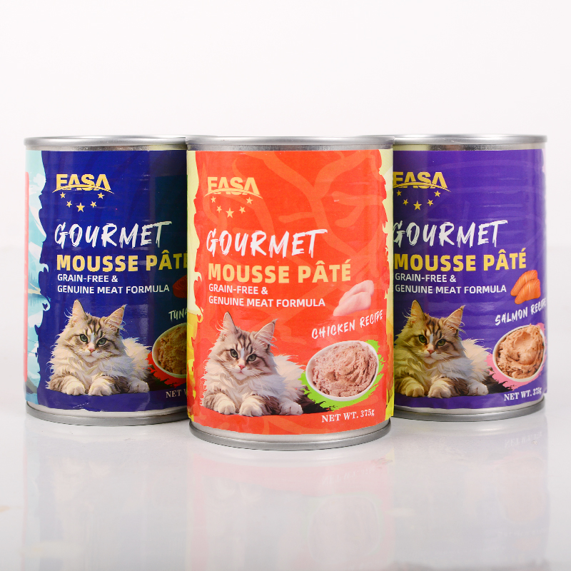 Comida Húmeda en Lata para Gatos 400g Mousse Paté Alimentación para Interiores Ingrediente Natural Receta Clásica Cuidado Digestivo Suministrador de Alimentos Esenciales para Mascotas