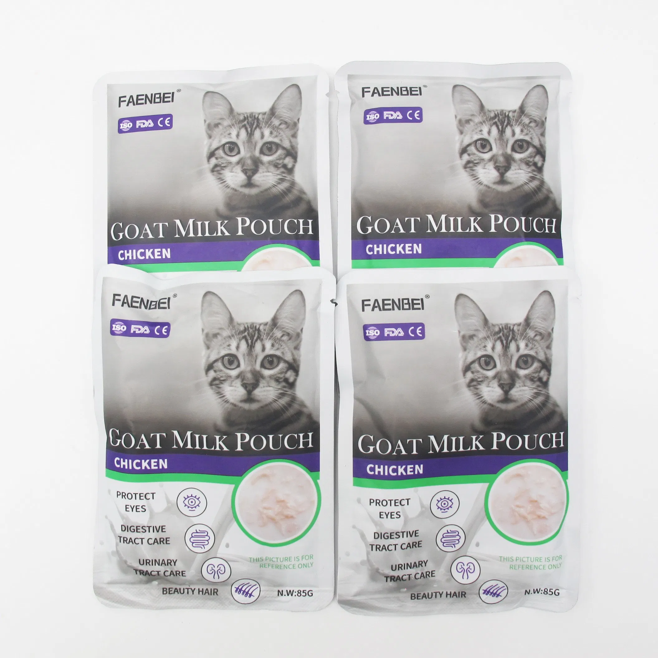 Fabricante mayorista Precio más bajo Sopa líquida de puré de pollo y leche de cabra Comida húmeda para gatos Golosina para perros Suministro para mascotas