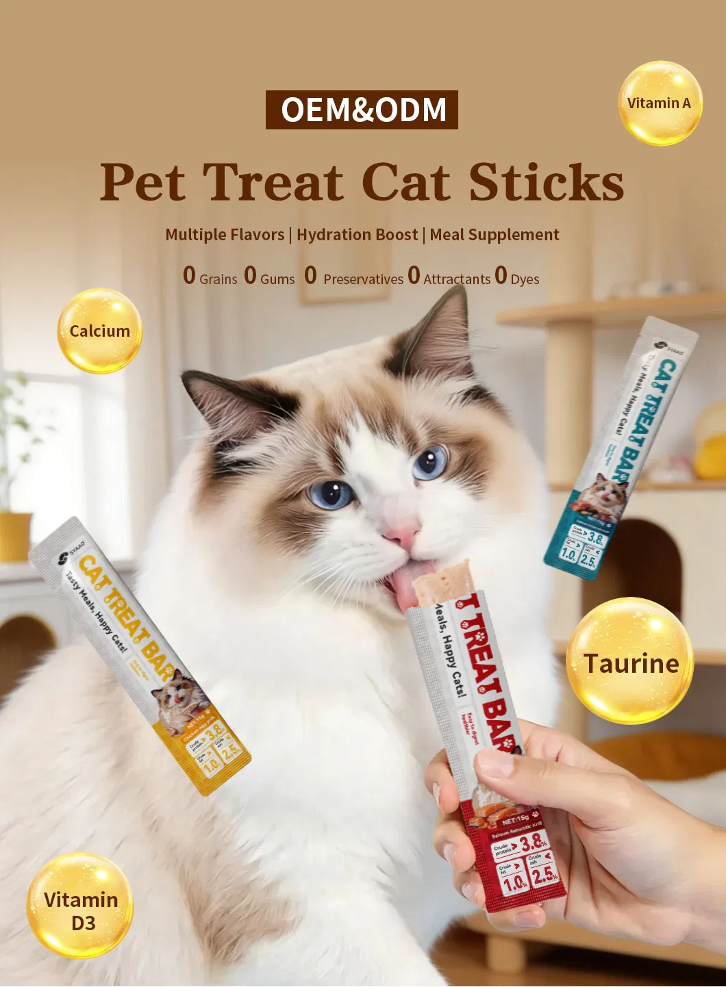 Buena palatabilidad, fácil digestión, puré orgánico, tiras de bacalao, carne de res, golosinas húmedas para gatos, comida segura para gatitos