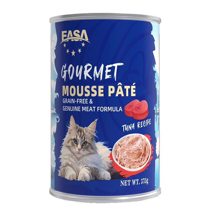 Comida enlatada para gatos mojados 375g Comida premium diaria para mascotas de interior Alimento orgánico saludable Certificado de FDA/BRC/Ifs/CE/Halal