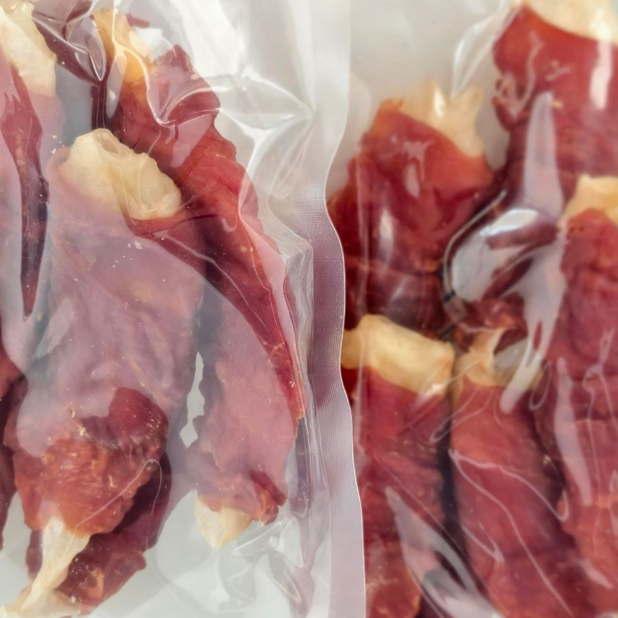 Envolturas de pato deshidratadas premium con oreja de conejo de comida para mascotas