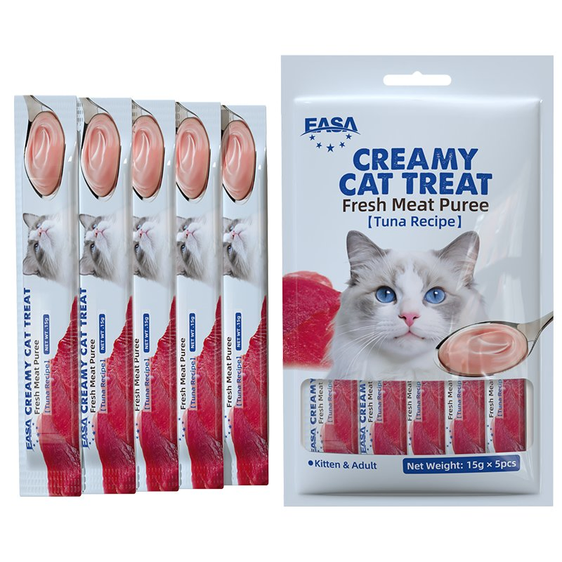 Alimento líquido mayorista para gatos, golosinas de pollo y atún