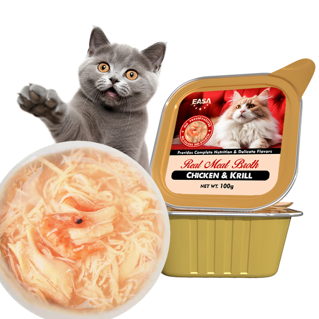 Venta directa de fábrica OEM ODM de carne fresca premium de cabra, pollo, atún y krill hipoalergénica para gatos