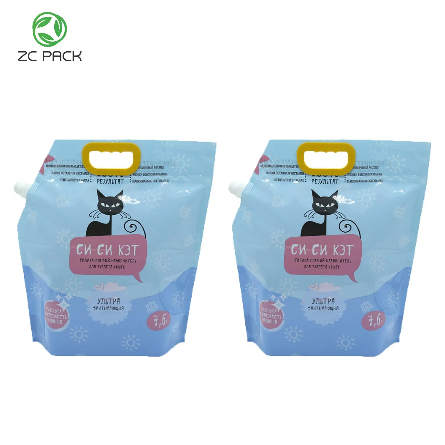 Levántate 1gallon Cerveza Agua Líquido Bebida Vodka Envase de Comida Puré de Fruta Jugo Papel de Aluminio Plástico Tofu Arena para Gatos Bolsa de Pouch Transparente con Asa