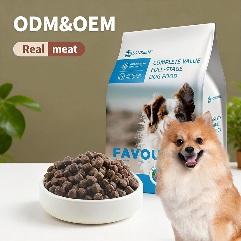 Comida seca para perros personalizable de sabor y forma de croquetas directamente de fábrica para venta al por mayor