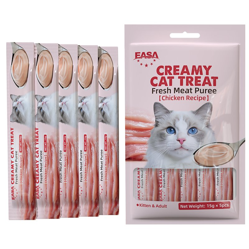 Alimento líquido mayorista para gatos, golosinas de pollo y atún