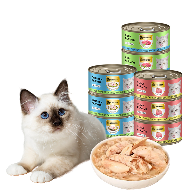 Comida enlatada para gatos súper jugosa e hipoalergénica con rica nutrición
