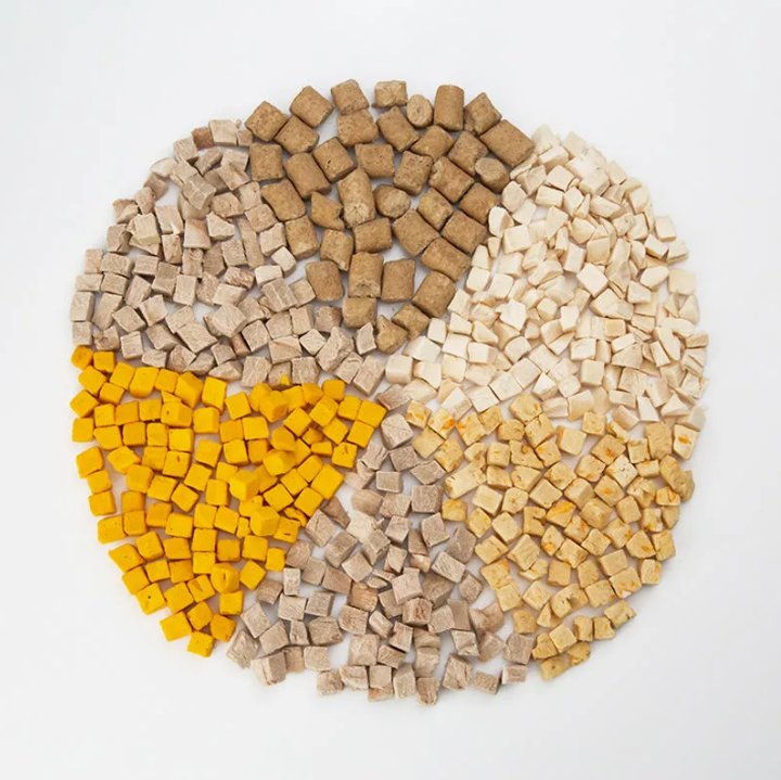 Galletas para perros y gatos liofilizadas de alto contenido proteico, salmón real, multi sabor, carne pura, sin aditivos