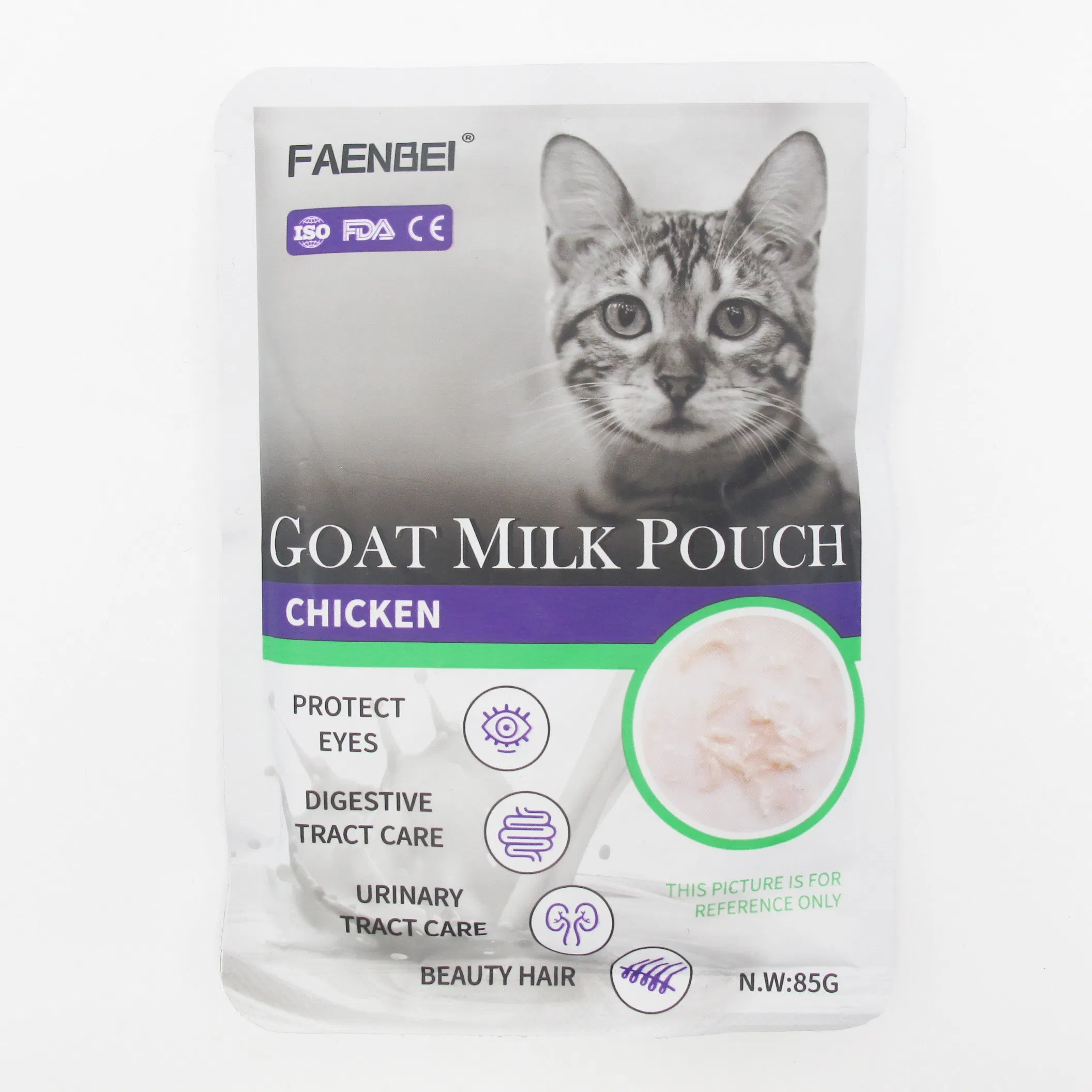 Fabricante mayorista Precio más bajo Sopa líquida de puré de pollo y leche de cabra Comida húmeda para gatos Golosina para perros Suministro para mascotas