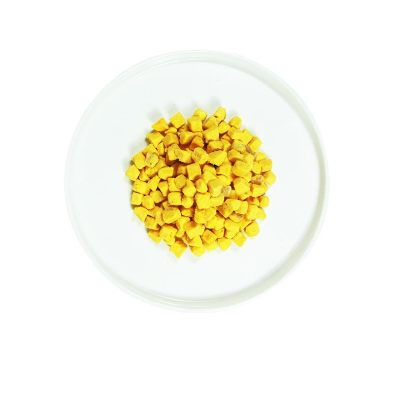 Fabricante de productos para mascotas OEM Ingrediente pollo, res, pato, yema de huevo liofilizada en pellets Nutrición golosina para mascotas bocadillo para perros comida para gatos