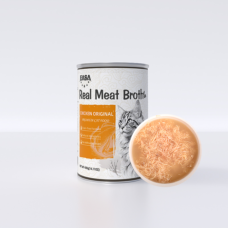 Comida para gatos húmeda en salsa de carne con caldo sabroso, paquete de variedad 400g fabricante de alimentos para mascotas en China con MOQ bajo, OEM y ODM