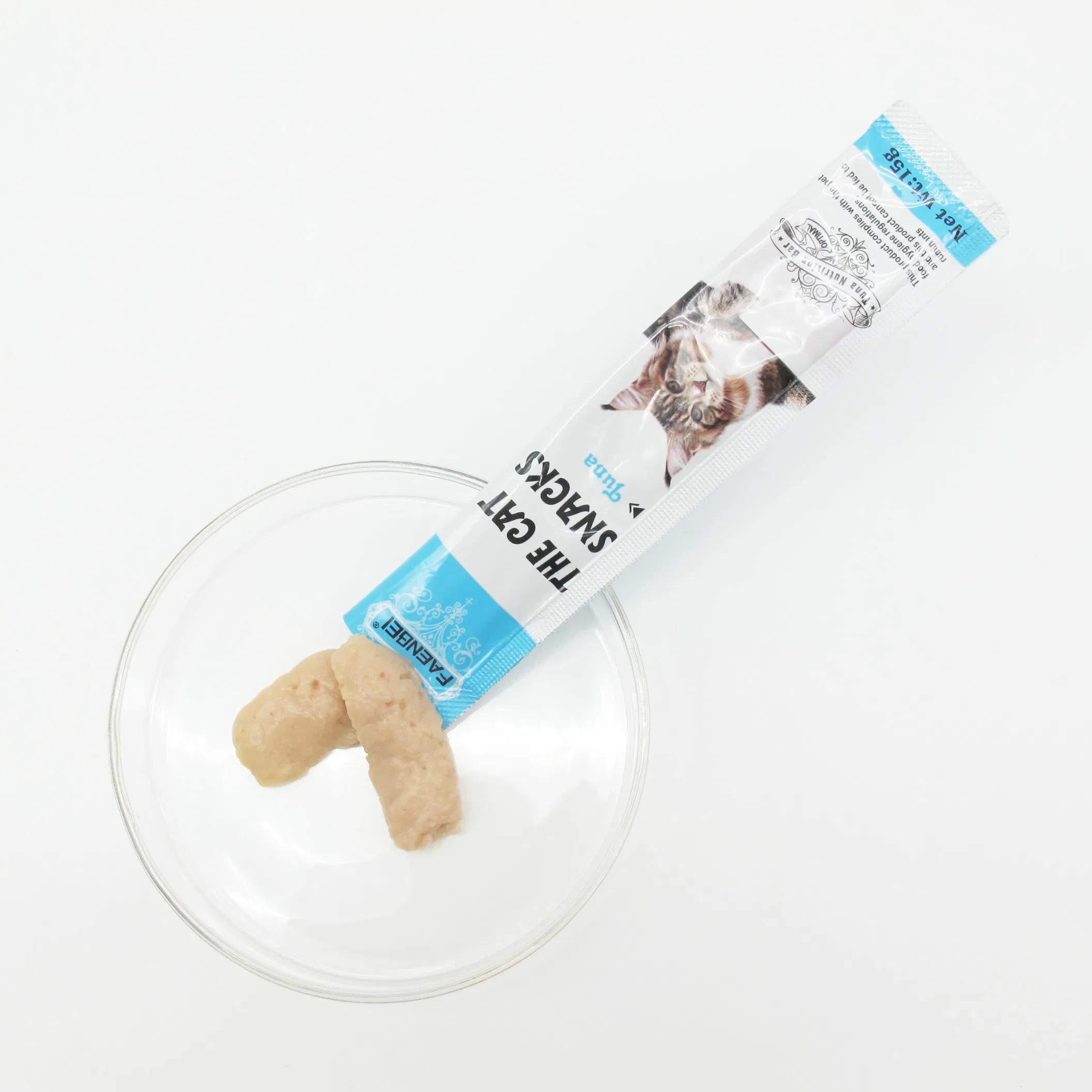 Precio de fabricación de atún/pollo puré fresco lamer palitos líquidos snack golosinas para mascotas productos alimenticios