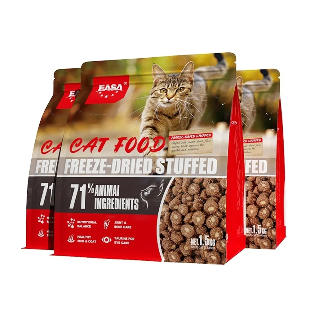 Procesamiento a Baja Temperatura 1.5kg Comida para Gatos Rellena Liofilizada