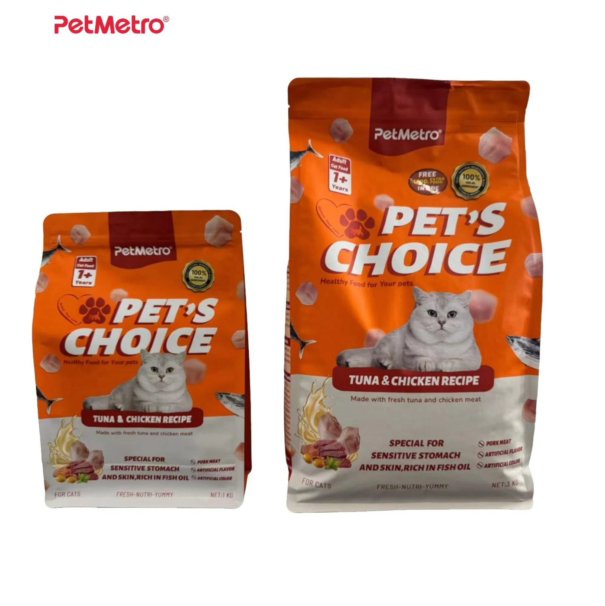 Alimento seco para gatos con alto contenido de proteínas, con atún y pollo reales