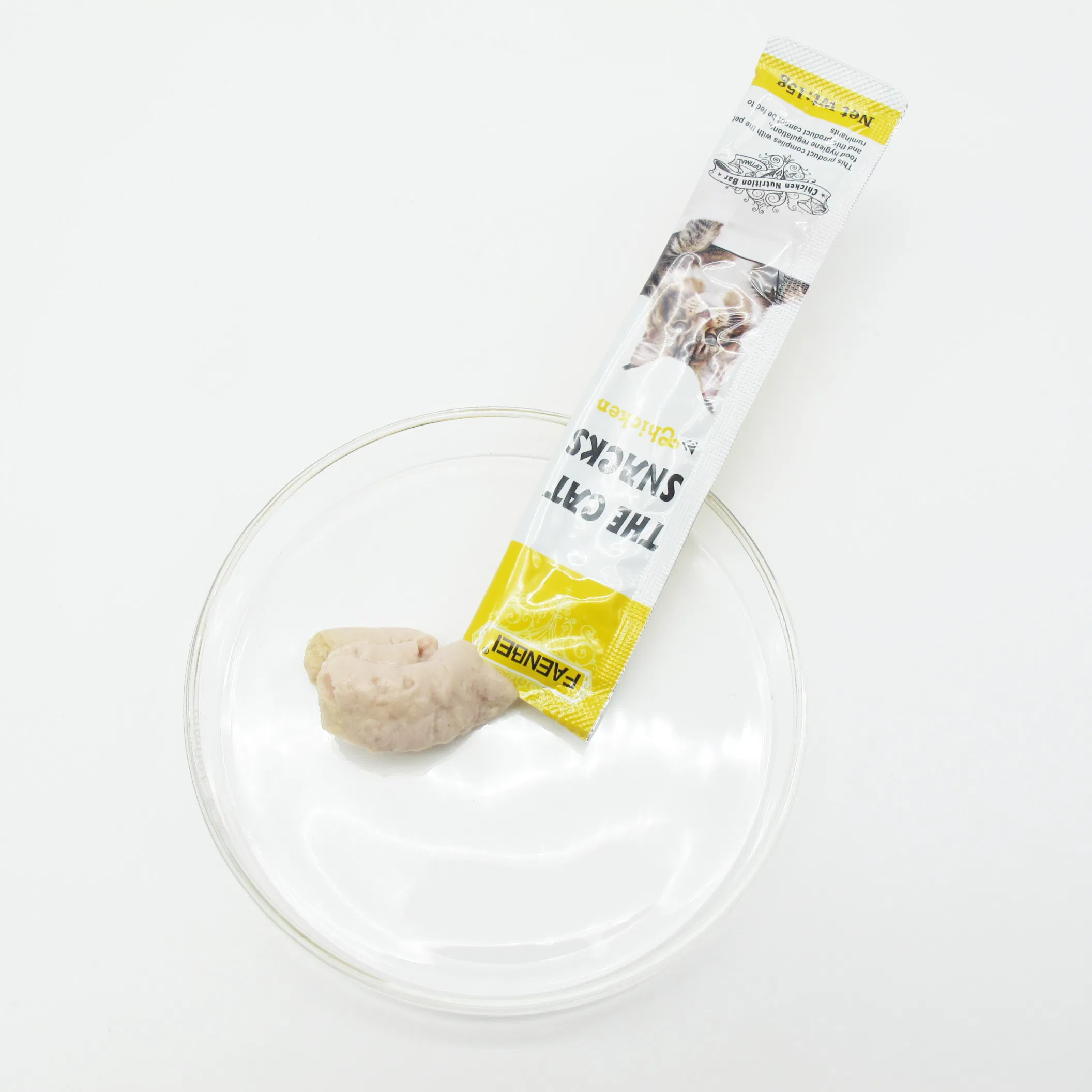 Precio de fabricación de atún/pollo puré fresco lamer palitos líquidos snack golosinas para mascotas productos alimenticios