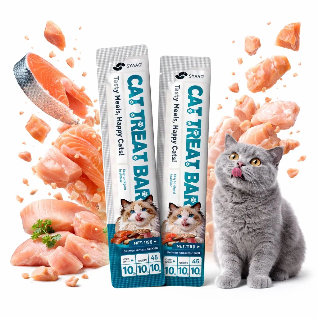 Venta al por mayor 15g Salmón Pollo Atún Crema Golosinas para Mascotas Comida Húmeda Puré para Gatos Golosinas Líquidas para Gatos