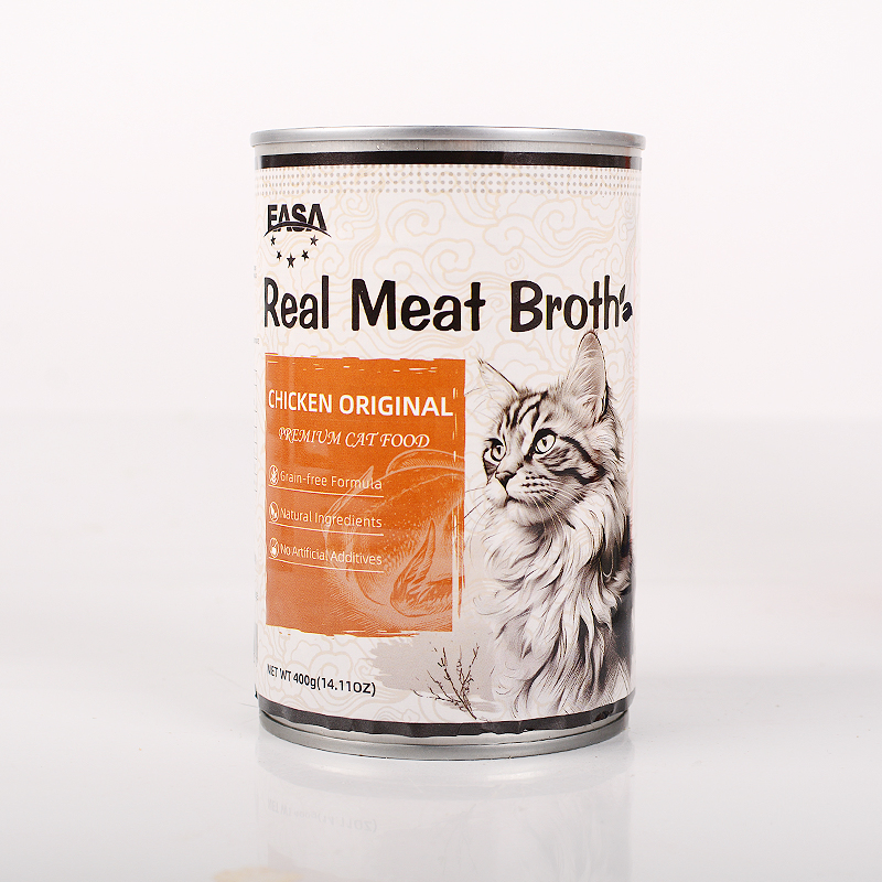 Comida para gatos húmeda en salsa de carne con caldo sabroso, paquete de variedad 400g fabricante de alimentos para mascotas en China con MOQ bajo, OEM y ODM