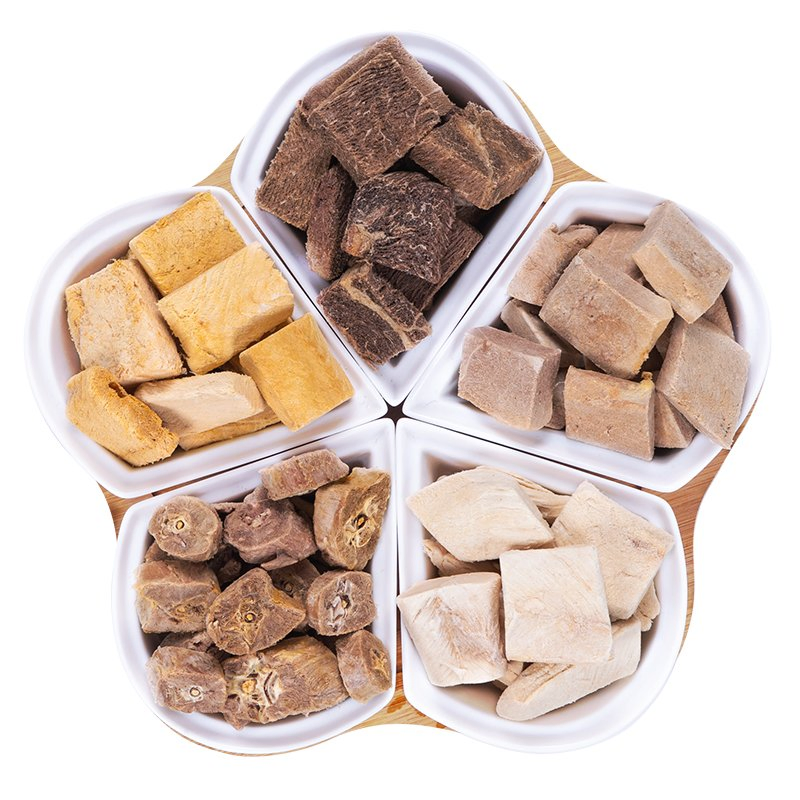Snacks para mascotas al por mayor en grandes cantidades, golosinas deshidratadas para perros, comida seca para perros, pollo, res, comida para mascotas deshidratada