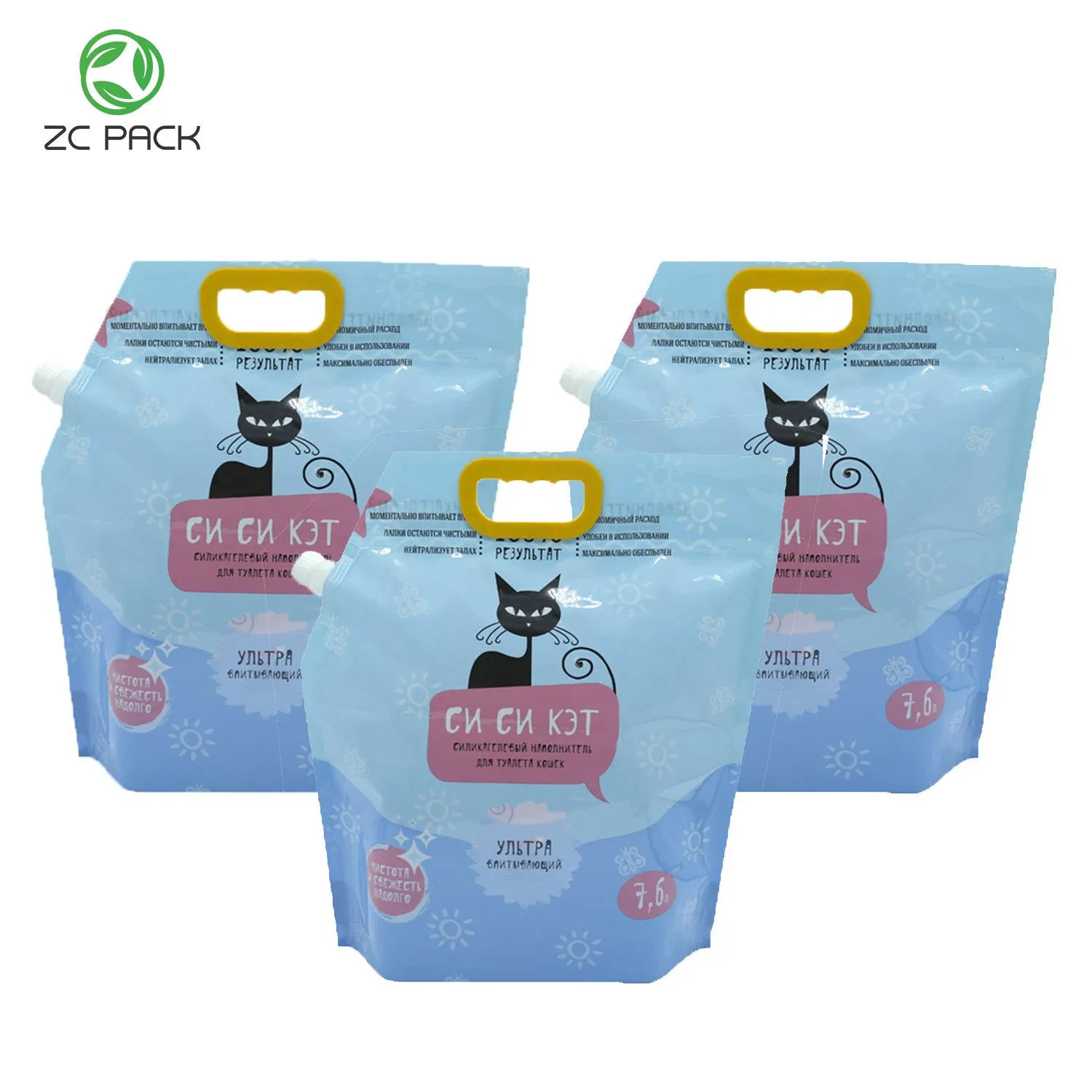 Levántate 1gallon Cerveza Agua Líquido Bebida Vodka Envase de Comida Puré de Fruta Jugo Papel de Aluminio Plástico Tofu Arena para Gatos Bolsa de Pouch Transparente con Asa
