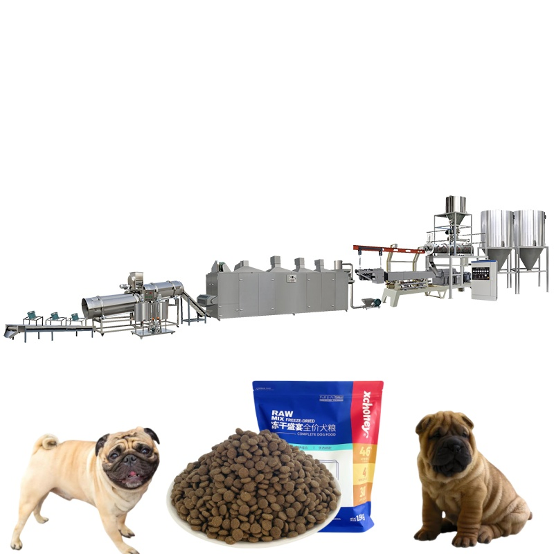 Extrusora de Alimento para Mascotas Flexible para Recetas Altas en Carne y Sin Granos, Línea Automática de Croquetas Secas