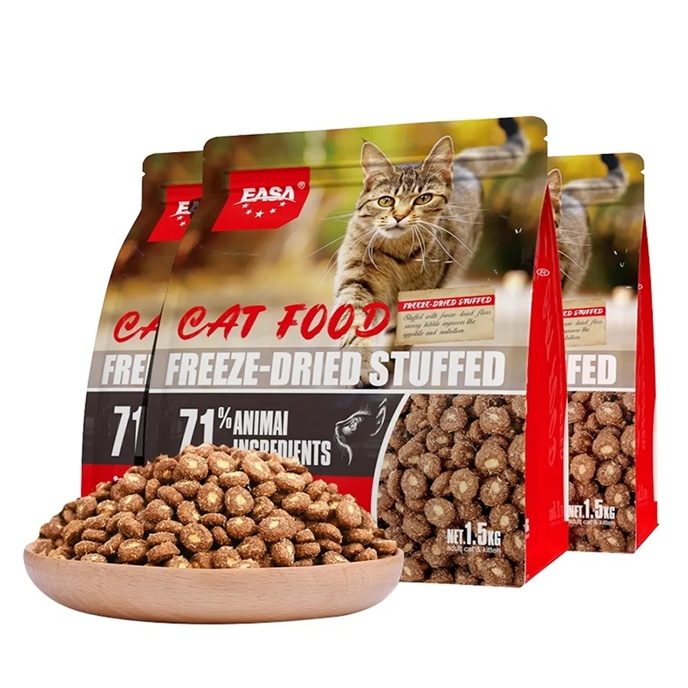 Procesamiento a Baja Temperatura 1.5kg Comida para Gatos Rellena Liofilizada