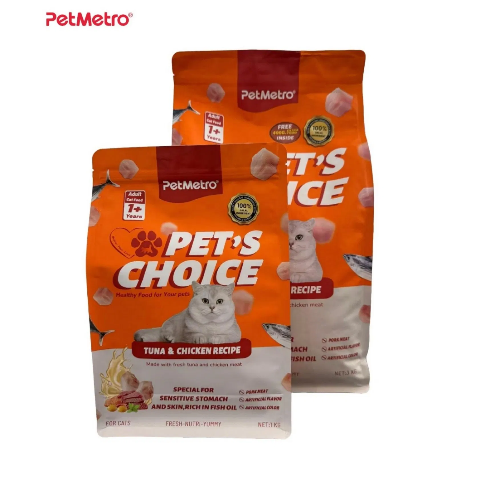 Comida seca para gatos funcional con nutrición de carne real