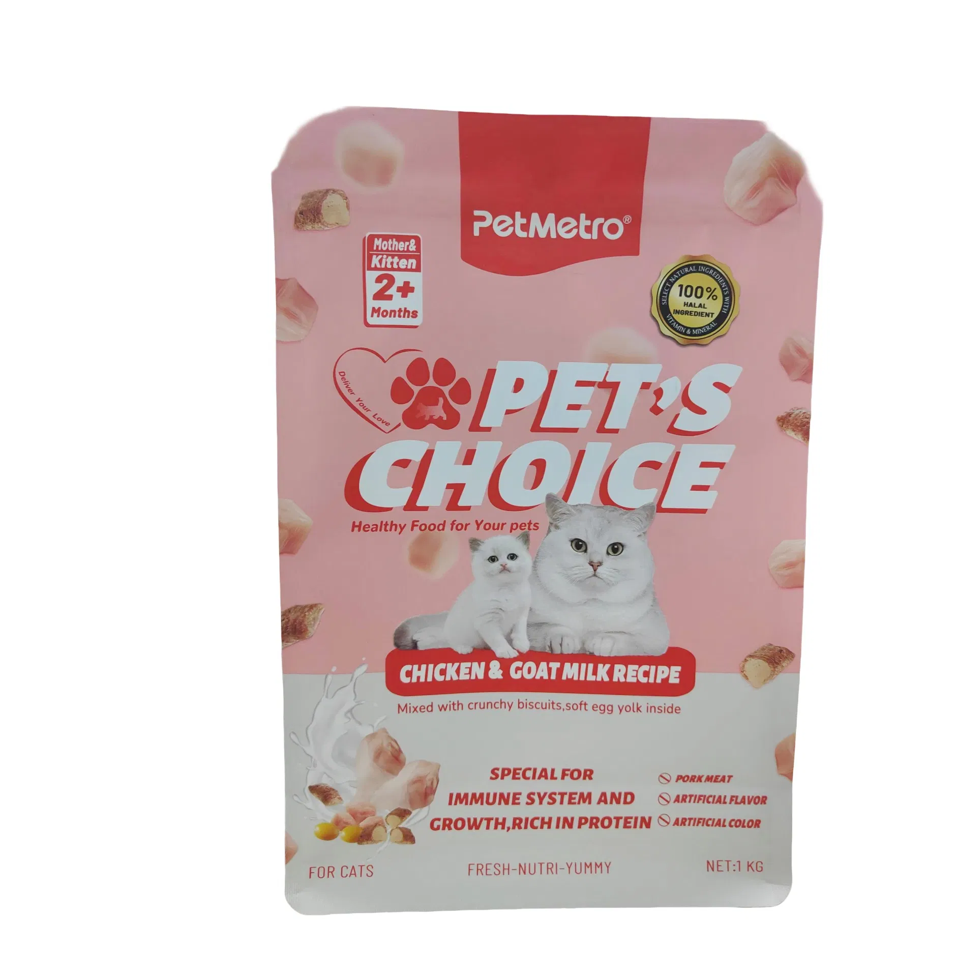Alimento seco para gatos con alto contenido de proteínas, hecho con atún y pollo reales, que apoya la salud digestiva