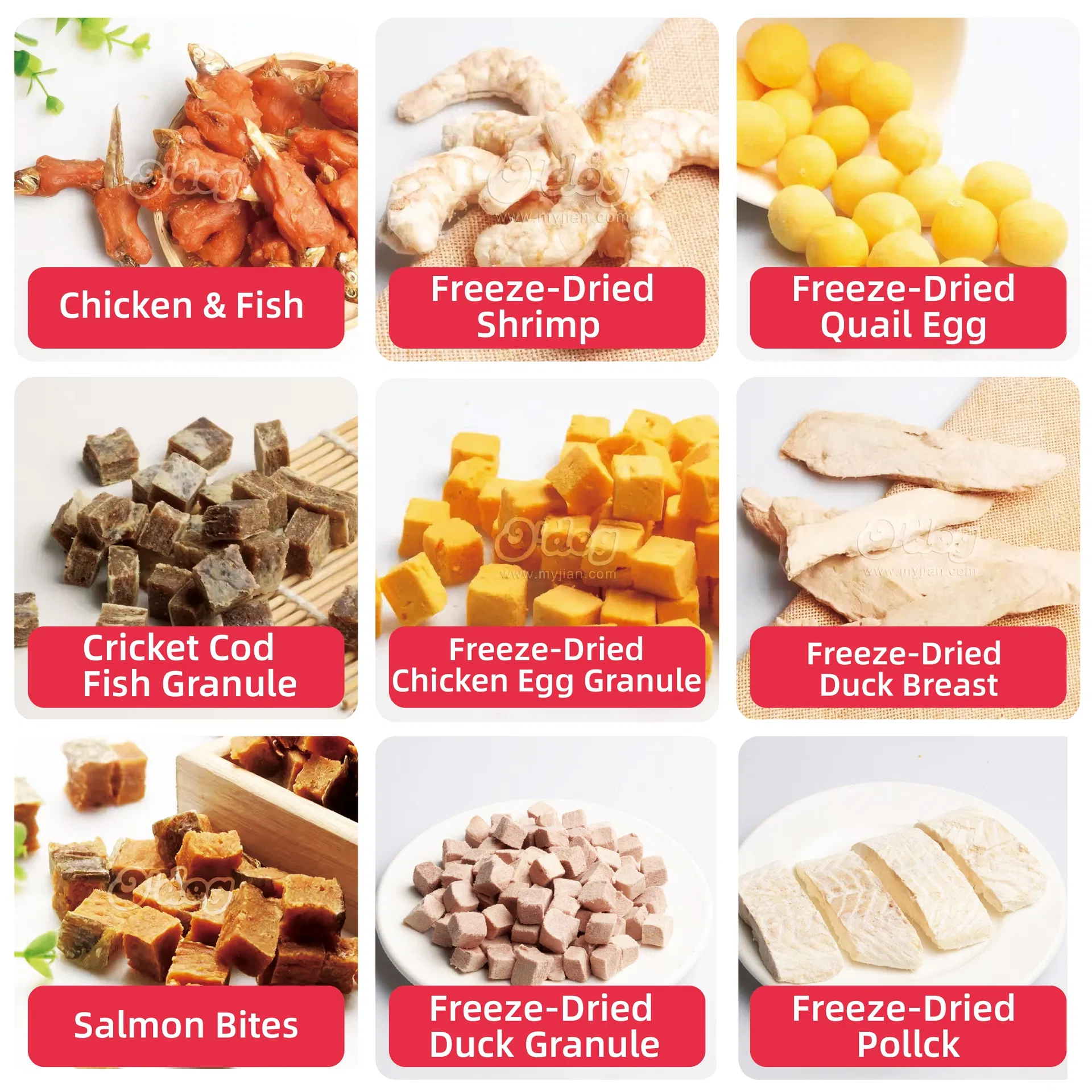 Snack para perros liofilizado combinación de pollo, bacalao y carne de res
